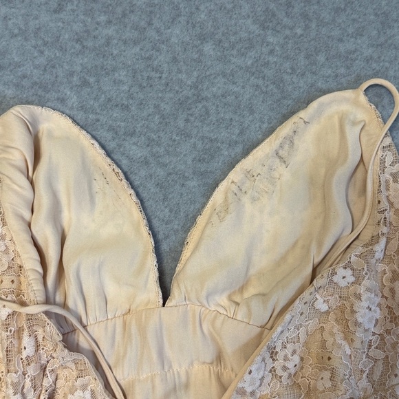 Free People Lexi Strappy Lace Romper Light Pink Size XL #1892 - Picture 8 of 8